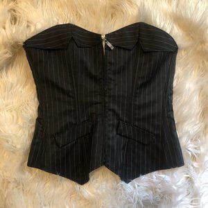 Black Pinstripe Corset
